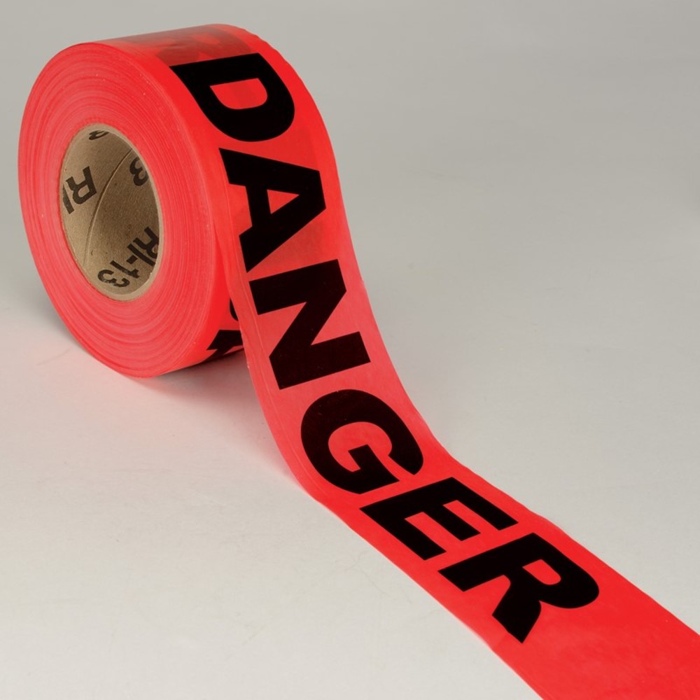 Red Danger Caution Tape 1000' | Resinet Barrier Fence
