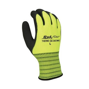 NSI Ruf-flex® Thermo Xtreme Latex Palm Coated Hi-Vis Cold TemperatureWork Gloves, Lime, Large