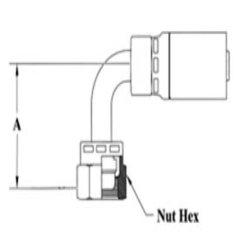 3/4 HOSE M30X2.0 DIN LIGHT FE SWVL 90