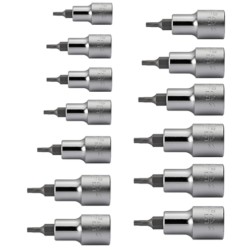 ZEBRA 1/2 inch Socket Bits Hexagon Special Package 13 Pieces
