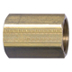 Brass SAE 45-Degree Inverted Flare Coupling - 3/8 Inch Tube x 3/8 Inch Tube