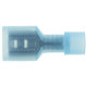 Blue Female Spade Connector Fully-Insulated 1/4