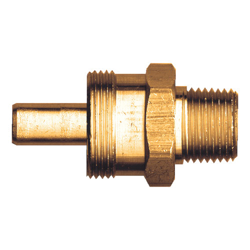Brass DOT Air Brake - Terminal Bolts Coupler - 3/8 Inch Hose Inner Diameter (HID) x 3/8 Inch Male Pipe Thread (MPT)
