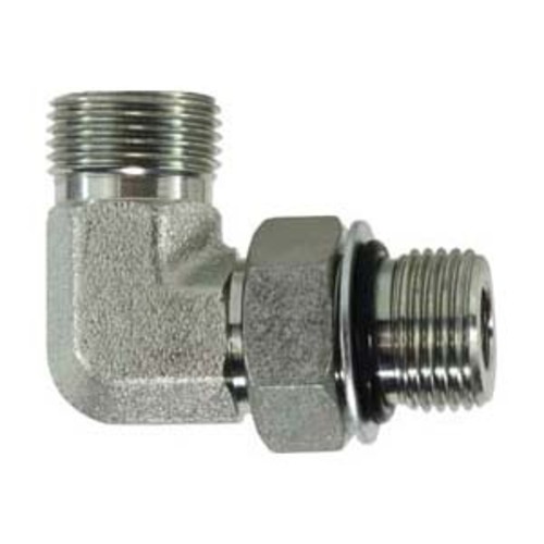9/16-18X7/16-20 (3/8 OD) O-Ring Elbow Connector