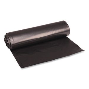 Recycled Low-Density Polyethylene Can Liners, 33 gal, 1.2 mil, 33" x 39", Black, 10 Bags/Roll