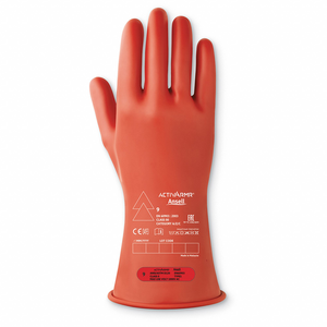 Electrical Insulating Gloves - Class 0 - 11 Inch - Red - Size 11