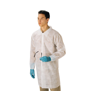 NS® ActivGARD® Polyethylene-Coated Polypropylene Disposable Lab Coat Large