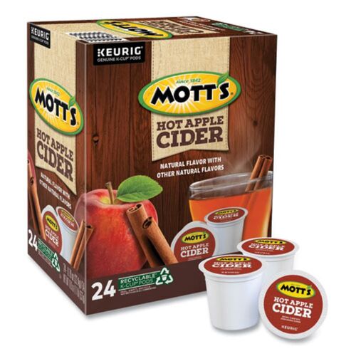 Mott's Hot Apple Cider K-Cup Pods, 1 oz K-Cup Pod, 24/Box