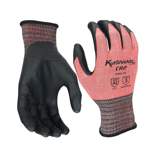 NSI KutShieldz® CR2 Touchscreen Polyurethane Palm Coated HPPE BlendLevel A2 Cut Resistant Gloves - Large