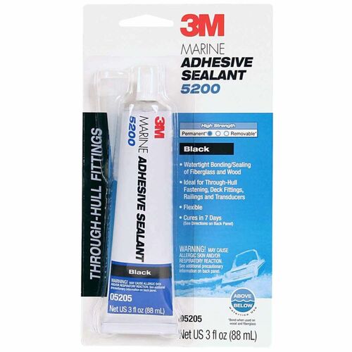 3M™ Marine Adhesive Sealant 5200, Black, 3 oz Tube