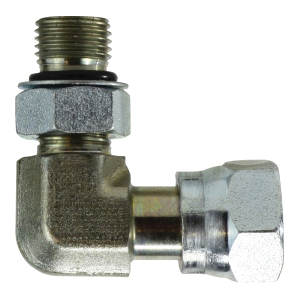 1-1/16-12X1-3/16-12 (3/4 OD X 7/8 OD) Straight Thread Swivel Nut Elbow