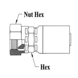 3/4 HOSE 1-1/16X14 SAE FE SWVL 45