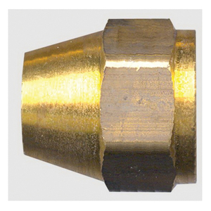 Brass SAE - 45-Degree Flare Nut Milled Short - 3/8 Inch x 7/8 Inch
