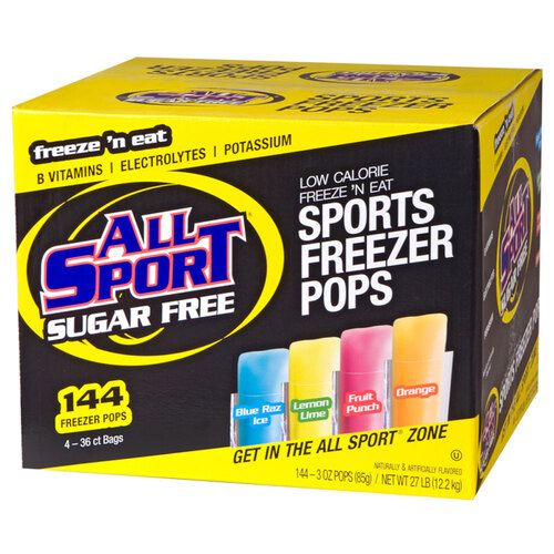 All Sport® Sugar-Free Freezer Pops Assorted Flavors, 144/Case