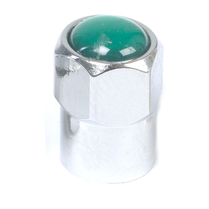 Nitrogen Chrome Hex Head Tire Valve Cap with Grommet