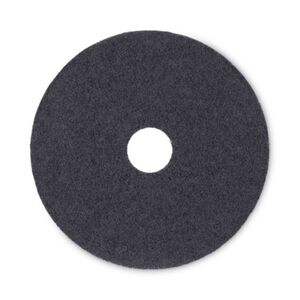 Stripping Floor Pads, 17" Diameter, Black, 5/Carton