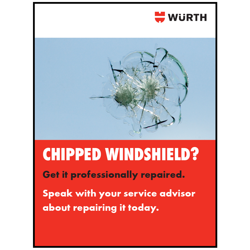 Windshield Repair Poster Promotional Wurth USA