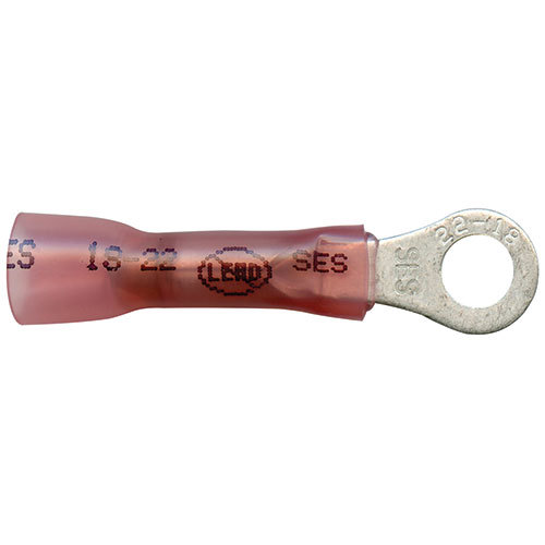 Supreme+ Crimp/Solder/Seal #10 Stud Ring Connector - 22-18 AWG