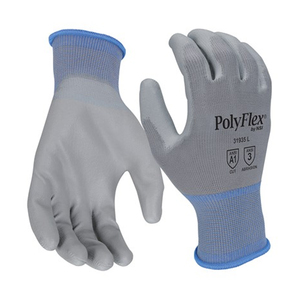 NSI PolyFlex Polyurethane Palm Coated Gray Nylon Gloves, 2XLarge