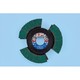 Grinding Disc - Slotted See-Through - 4 1/2 Inch - 80 Grit