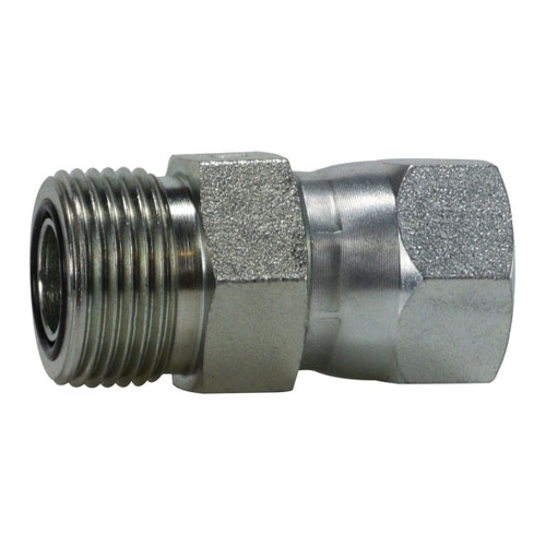 13/16-16X3/4-16 (1/2 OD X 1/2 OD) Male Flat Face to Female 37 Degree Swivel