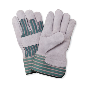 NSI Premium Shoulder Leather Palm Safety Cuff Work Gloves - 2XLarge