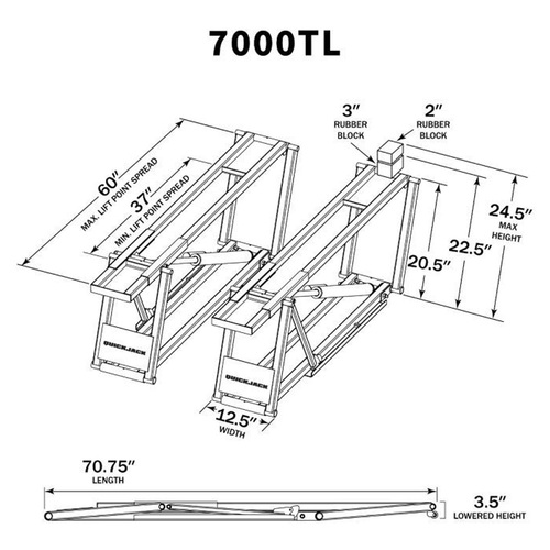 QUICKJACK 7000TL-110V / 7,000LB CAPACITY / 110V -LV