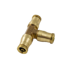 Brass Push-To-Connect - DOT Air Brake - Fittings For SAE J844D - Nylon Tubing Union Tee - 1/2 Inch T
