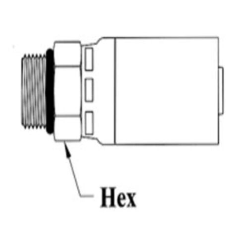 1/4 HOSE 1/2X20 ORB M SOLID