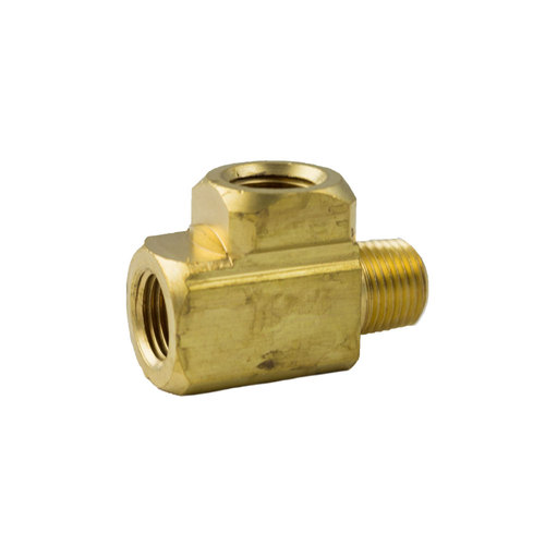 Brass Pipe - Fittings Extruded Street Tee - 1/2 Inch Female Pipe Thread (FPT) 1/2 Inch Male Pipe Thread (MPT)
