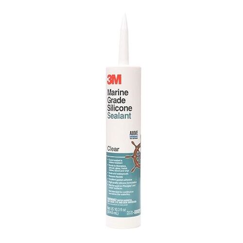 3M Marine Grade Silicone Sealant, Clear, 304 mL Cartridge