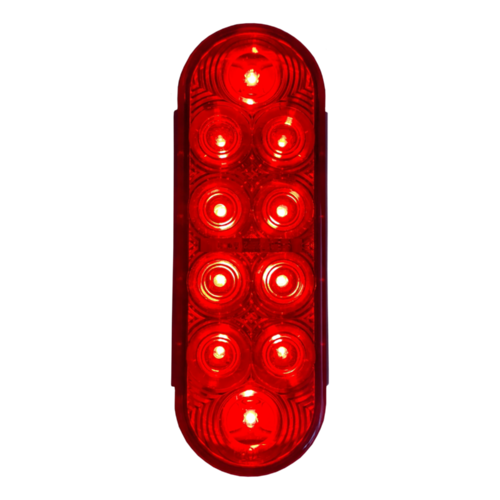 Red Stop/Turn/Tail Oval 10 LEDS 6 1/2
