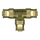 Brass Push-To-Connect - DOT Air Brake - Fittings For SAE J844D - Nylon Tubing Union Tee - 1/4 Inch Tube Outer Diameter