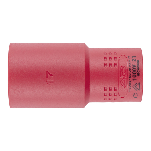 VDE Socket Wrench - 3/8 Inch Drive - Hexagon - Metric - Long - 10 mm