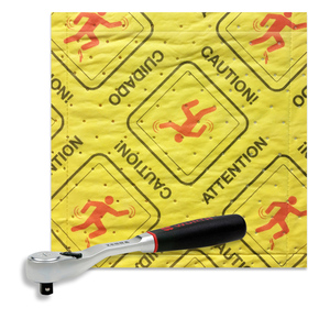 16" X 18" High Visibility Absorbent Pads and Zebra 3/8 Inch LeverReversible Ratchet - Package Deal