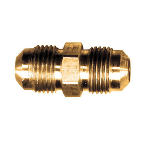 Brass SAE 45-Degree Flare Union Coupling - Tube to Tube - 1/2 Inch Tube