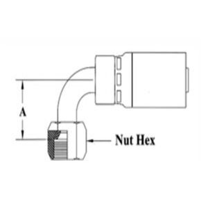 5/8 HOSE 7/8X14 JIC/SAE DUAL 90 FE SWVL