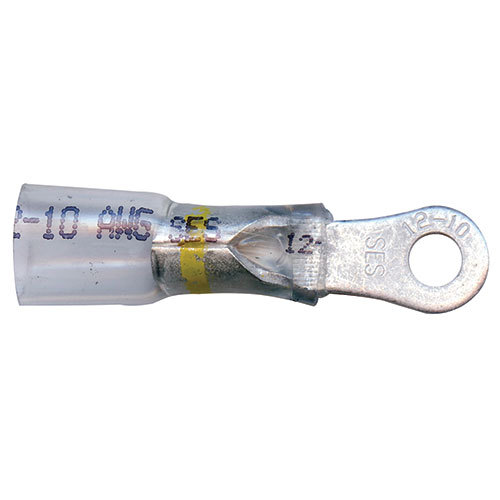OptiClear Crimp/Seal #8 Stud Ring Terminal 12-10 AWG