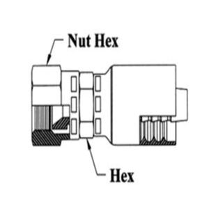 3/4 HOSE G-3/4-14 JIS 30 PAR P FE SWVL
