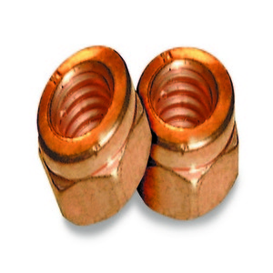Copper Hex Nut Slotted M6-1.00xM9