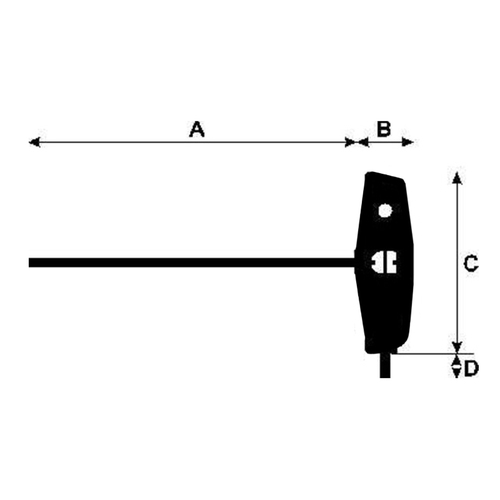 ZEBRA T-Handle Hexagon Socket Screwdriver - 17mm Hexagon Socket X