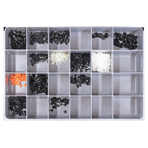 Pin Type Plastic Retainers Assortment 550 Pieces