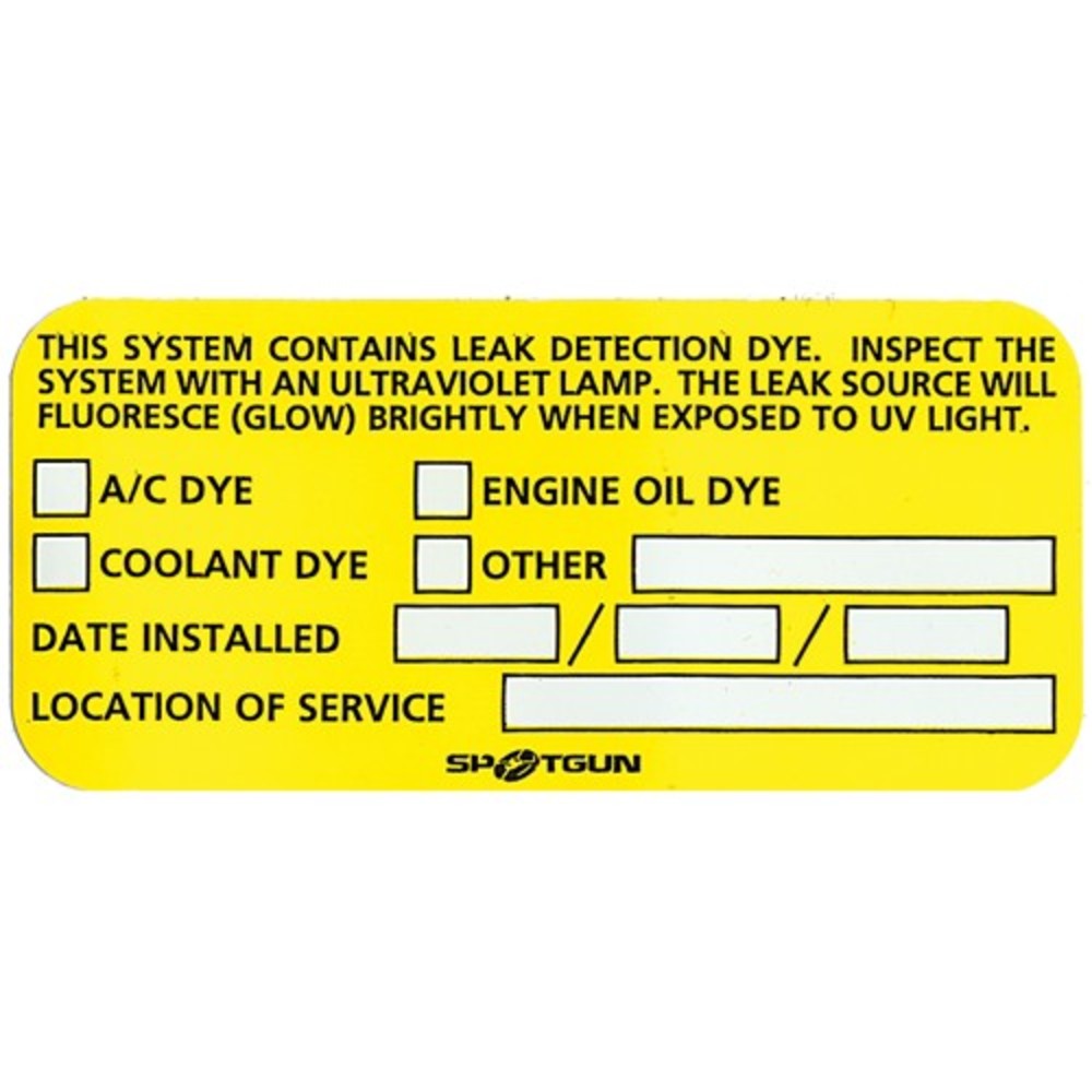 A/C Dye Service Label AC Accessories Air Conditioning Supplies