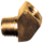 Brass Pipe - Fittings Extruded 45-Degree Street Elbow - 1/4 Inch Female Pipe Thread (FPT) x 1/4 Inch Male Pipe Thread (MPT)