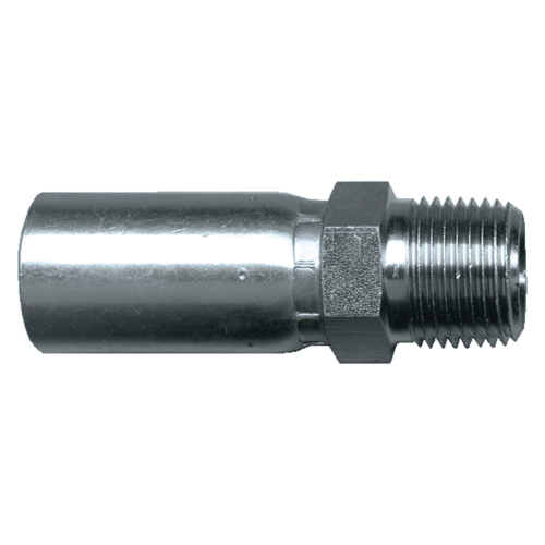 Steel One Piece Crimp - Fitting  Hose End - 1/2 Inch x Inner Diameter  (ID) x 3/8 Inch