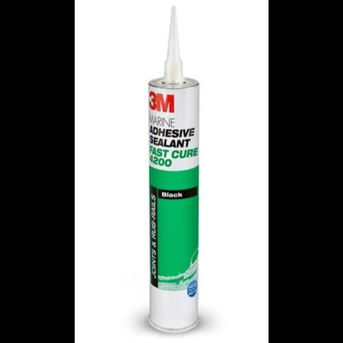 3M™ Marine Adhesive Sealant 4200FC Fast Cure, Black, 295 mL Cartridge, 12/Case