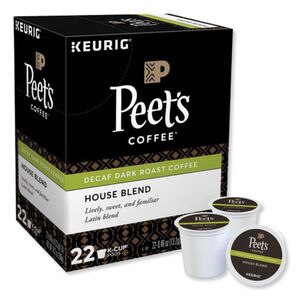 Peet's Coffee & Tea House Blend Decaf K-Cups, 22/Box