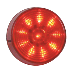 Red Clearance Marker Round 10 LEDS Star Pattern 2"X 1"H