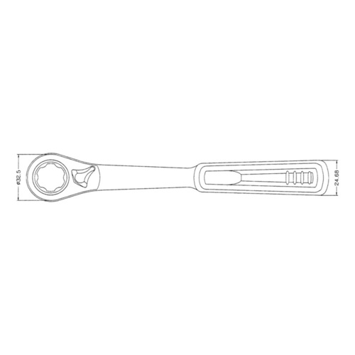 ZEBRA Pass-Through Reversable Ratchet