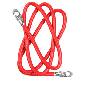 CABLE, BATT SS TINNED 4 GA 24" RED 1/CS
